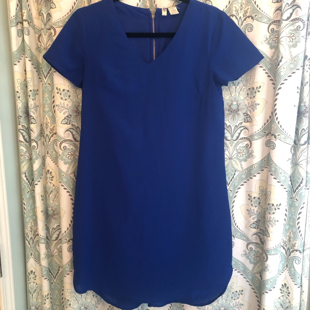 Cobalt blue mini dress
